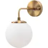 Image de Lampe murale en acier doré et transparent 27x15x25cm Viran - Home Design