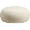 Image de Pouf rond en tissu blanc 55x35cm Tina - Home Design