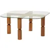 Image de Hanah Home Table basse bois massif et verre
