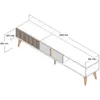 Image de Meuble TV en bois - 180 x 35 x 40 cm - Noyer, Blanc