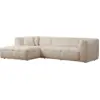 Image de Canapé d'angle gauche 3 places en tissu blanc 100x300x72cm Cady - Home Design