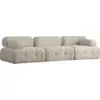 Image de Canapé en tissu effet bouclette crème beige 100x300x80cm Doblo - Home Design