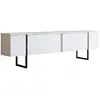 Image de Meuble TV en bois - 180 x 30 x 50 cm - Blanc