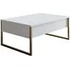 Image de Hanah Home Table Basse Luxe - Blanc/Or