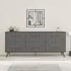 Image de Buffet 4 portes 183,8x35x77,4 cm anthracite