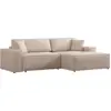 Image de canapé d'angle droit en tissu écru 260x170x78cm Pirlo - Home Design