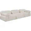 Image de Canapé en tissu effet bouclette crème 288x95x75cm Bubble 3 seater V2 - Home Design