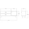 Image de Meuble TV en bois - 120 x 29 x 50 cm - Pin Atlantique
