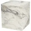 Image de Table d'appoint en mdf effet marbre 45x50cm Küp - Home Design
