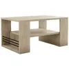 Image de Table basse en bois - 80 x 50 x 40 cm - Travertin