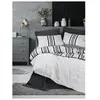 Image de Parure de lit coton ranforcé rayée - Anthracite