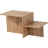 Image de Table basse asymétrique en bois 80x40cm Harmony - Home Design