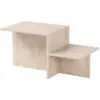 Image de Table basse asymétrique effet travertin 80x40cm Harmony - Home Design
