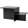 Image de Table basse asymétrique en bois noir 80x40cm Harmony - Home Design
