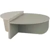 Image de Hanah home Table basse ronde Podium - Vert et beige