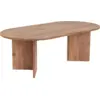 Image de Table basse ovale en bois 119x69x40cm Sable - Home Design