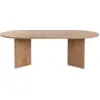 Image de Table basse ovale en bois clair 119x69x40cm Sable - Home Design
