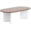 Image de Hanah home Table basse ovale - sable noyer/blanc