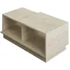 Image de Table basse en bois - 90 x 45 x 36 cm - Travertin
