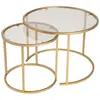 Image de Hanah home Lot de 2 tables gigognes - Doré bronze
