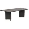 Image de Table basse rectangulaire en bois noir lumière 119x69x40cm Sabin - Home Design
