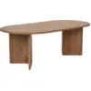 Image de Table basse ovale en chêne 119x69x40cm Sable - Home Design