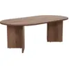 Image de Table basse ovale en noyer 119x69x40cm Sable - Home Design