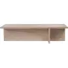 Image de Table basse rectangulaire en bois effet travertin 120x45x35cm Harbor - Home Design