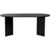 Image de Table à manger en mélamine noire 180x89,5x75cm Sablin - Home Design