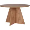 Image de Table à manger ronde en mélamine 120x75cm Virella - Home Design