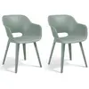 Image de Keter Chaises de jardin Akola lot de 2 Vert vintage