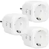 Image de Alecto Lot de 3 Prises Connectées Wi-Fi 16A 3680W pour Alexa et Google Home Blanc