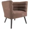 Image de Fauteuil de salon design velours Explicit - Marron