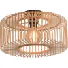 Image de Plafonnier rond en bambou naturel et fer 40x18cm Bromo - Good & Mojo