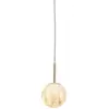 Image de Suspension en fer et globe en verre impression marbre blanc et or 16x28cm Carrara - It's about Romi