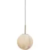 Image de Suspension en fer et globe en verre impression marbre blanc et or 22x35cm Carrara - It's about Romi