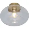 Image de Plafonnier rond en verre transparent et or 27cm Bruxelles - It's about Romi