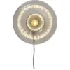 Image de Applique murale ronde en verre transparent et or 27cm Bruxelles - It's about Romi