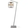 Image de Lampadaire en bambou blanc avec abat-jour en bois naturel 176x38 cm Hokkaido - Good & Mojo