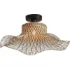 Image de Plafonnier en bambou noir et naturel 50x15 cm Ibiza - Good & Mojo