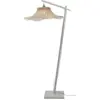 Image de Lampadaire en bambou blanc avec abat-jour en bois naturel 176x65 cm Ibiza - Good & Mojo