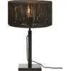 Image de Lampe à poser en bambou noir avec abat-jour noir 30x37 cm Iguazu - Good & Mojo