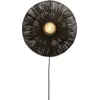Image de Lampe murale ronde en bambou noir 40x12 cm Iguazu - Good & Mojo