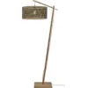 Image de Lampadaire en bambou naturel avec abat-jour en bois noir et naturel 176x50 cm Java - Good & Mojo