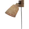 Image de Lampe murale en bambou naturel tressé 10x10 cm Java - Good & Mojo
