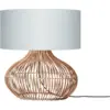 Image de Lampe à poser en rotin avec abat-jour en lin gris 47x23cm Kalahari - Good & Mojo
