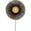 Image de Lampe murale en bambou noir et naturel 44x12 cm Kalimantan - Good & Mojo