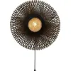 Image de Lampe murale en bambou noir et naturel 60x15 cm Kalimantan - Good & Mojo