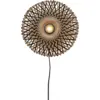 Image de Lampe murale en bambou noir et naturel 30x8 cm Kalimantan - Good & Mojo