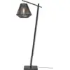 Image de Lampadaire en bambou noir avec abat-jour en bois noir 150x30 cm Merapi - Good & Mojo